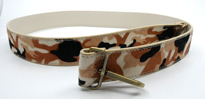 Leather Calf Hair Hand Bag Purse Strap Light Camo By Anthropologie Remy 44.5''