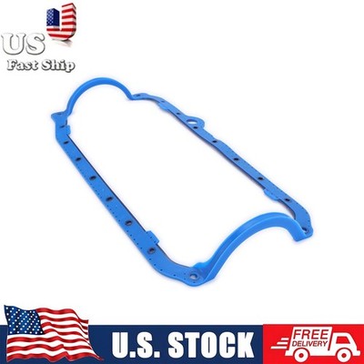 Blue Small Block Chevy Oil Pan Gasket Thick front seal For Chevy V8 Small Block