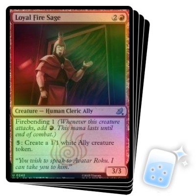 FOIL LOYAL FIRE SAGE X4 Avatar: The Last Airbender Eternal Magic MTG MINT CARD