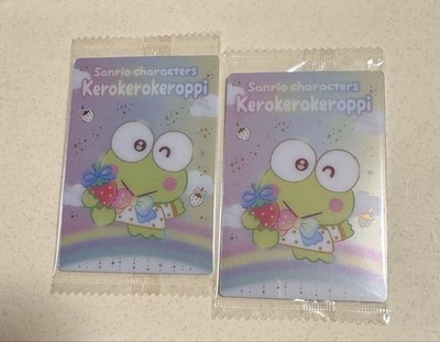 Sanrio Kero Kero Keroppi Strawberry Wafer Card Set Official Unused 2pcs