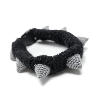 BNWT Zoo Snoods Knit Spike Dog Collar - Small