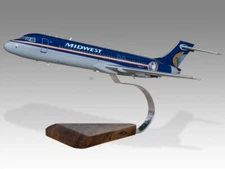 Boeing 717 Midwest Airlines Desk Wood Airplane New Model Small Scale 1/130