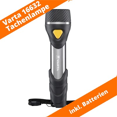 Varta Day Light Multi LED F20 Taschenlampe mit 2 x AA Batterien stoßfest 9 LEDs
