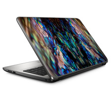 Universal Laptop Skins wrap for 15" - Abalone Blue Black Shell Design