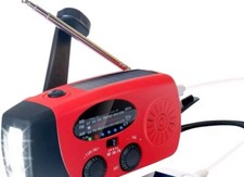 Emergency Crank Radio AM/FM /NOAA Portable Solar Phone Charger SOS War Prep