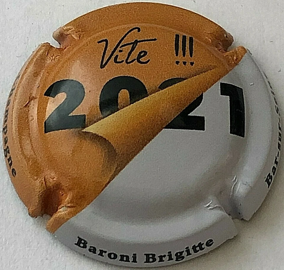 Capsule de champagne BARONI Brigitte (51. Vite orange et blanc) - Photo 1/1