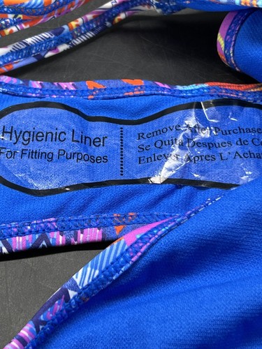 Tinibikini Large Swim Bikini Bottom Side Cutouts Hygenic Liner Colorful New - Picture 7 of 15