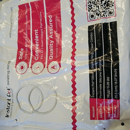 Instant Pot 2 Pack Pressure Cooker Sealing Ring Clear Mini For Instant Pot - Picture 2 of 4