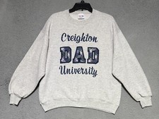 Vintage Famous Sportswear Creighton University DAD Mens Large Gray Made in USA