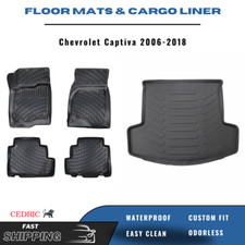Car Floor Mats Trunk Cargo Liner For Chevrolet Captiva 2006-2018 Tpe Full Set