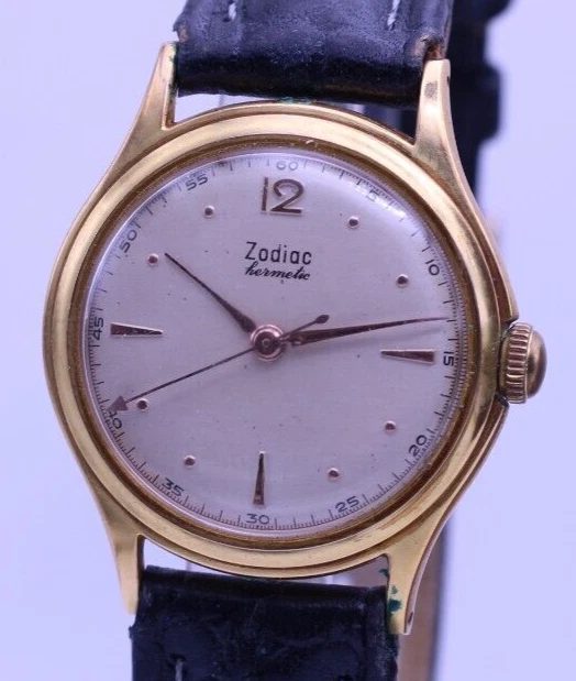 ZODIAC HERMETIC 17j CAL. 10 S MEN S WRIST WATCH 32.3mm 17mm LUG