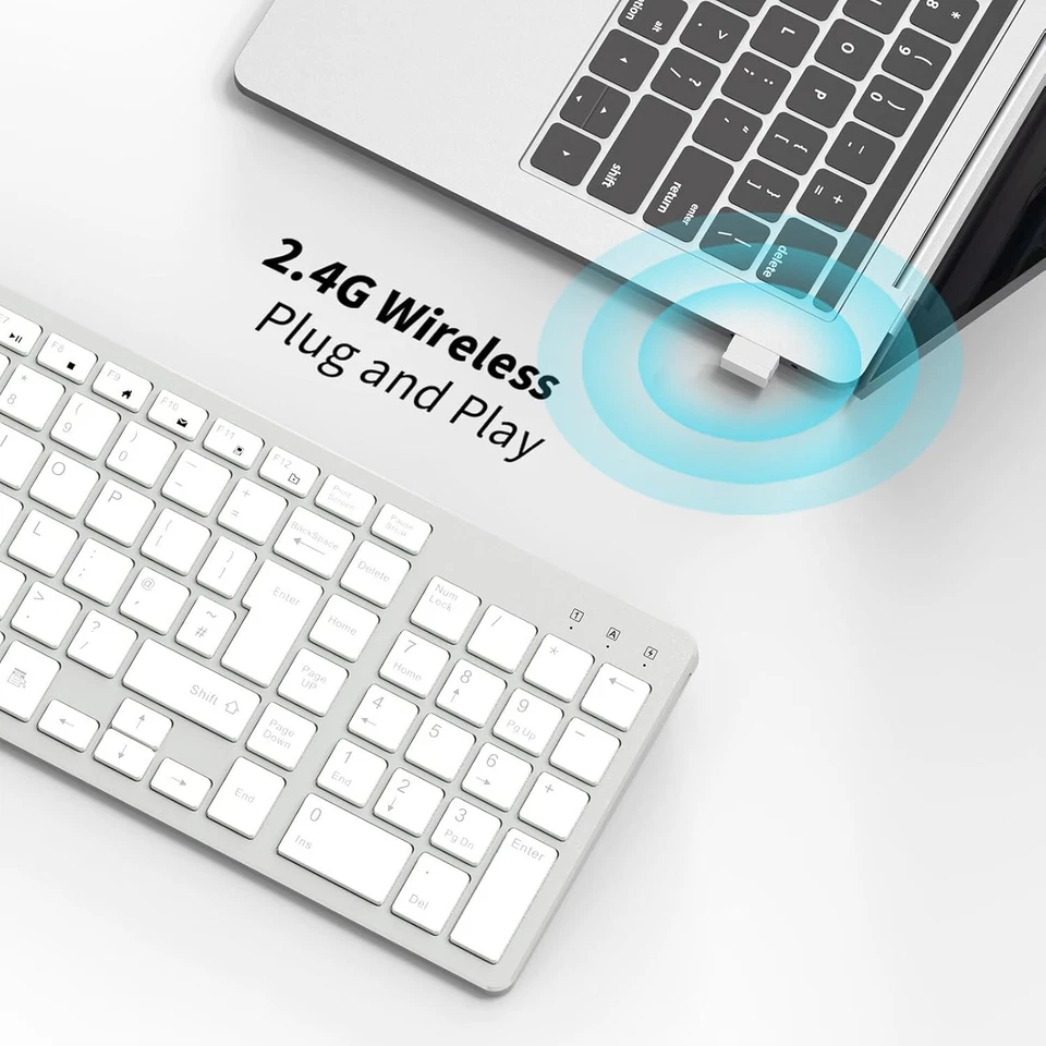 KF12 Wireless Keyboard, Ultra-Thin 2.4GHz USB Computer Keyboards, Compact Size U - Image 2 of 4