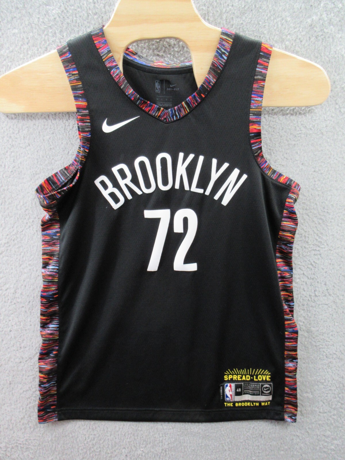 Nike Brooklyn Nets Biggie Jersey Mens Large 48 Black Sewn Swingman City Jersey eBay