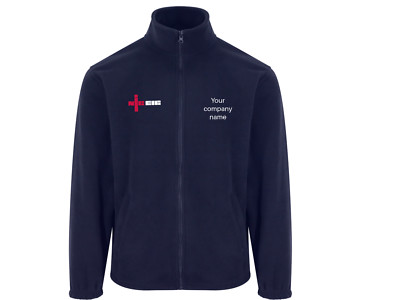 NIC Electrican Micro Fleece Mantel Jacke Elektriker mit NIC Logo und Ihrem Text