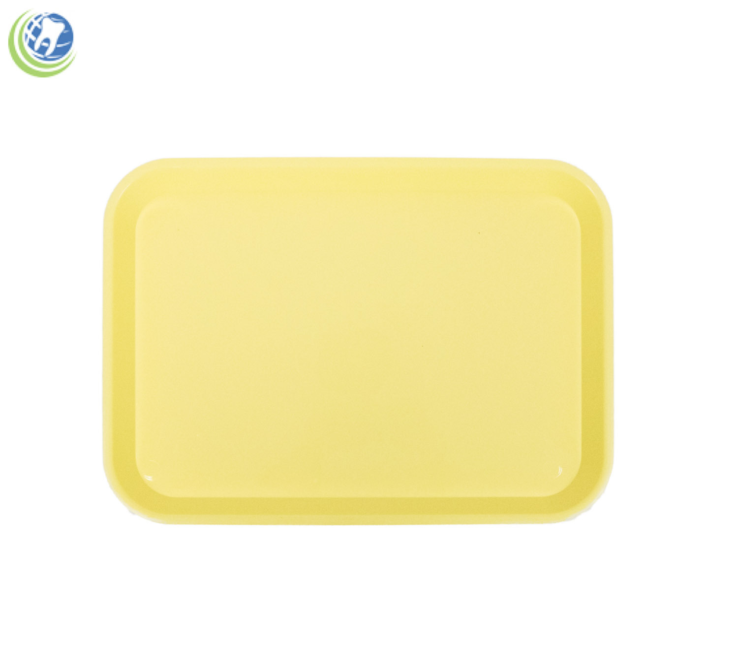 DENTAL PLAIN SETUP TRAY FLAT SURFACE AUTOCLAVABLE LIGHT YELLOW COLOR