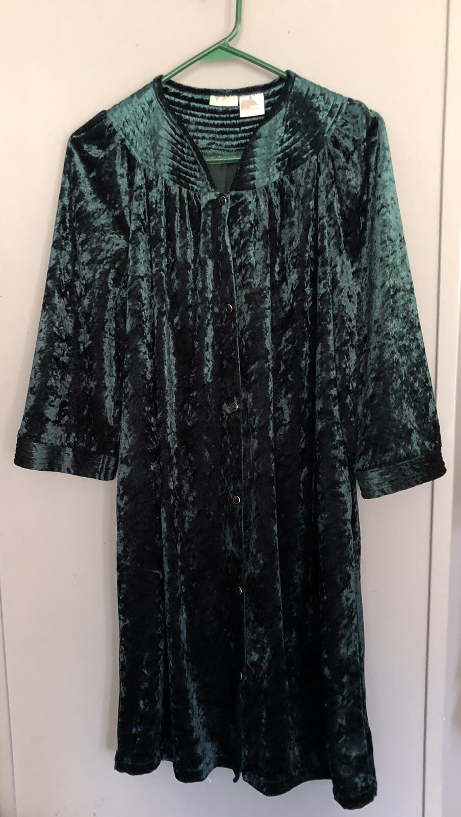 Vtg Simply Basic Sm Emerald Green Crushed Velvet … - image 3