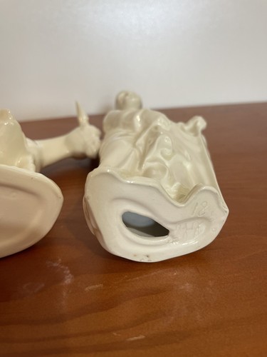 Ceramic Virgin Mary Baby Jesus On donkey Joseph Flight To Egypt Signature 1981 - 第 12/15 張圖片