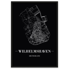 JUNIWORDS Stadtposter, Wilhelmshaven, Schwarz...