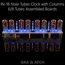 IN-18 Nixie Tube Clock [4, 6, 8 Tubes Boards] [WITHOUT TUBES] 12/24H SlotMachine