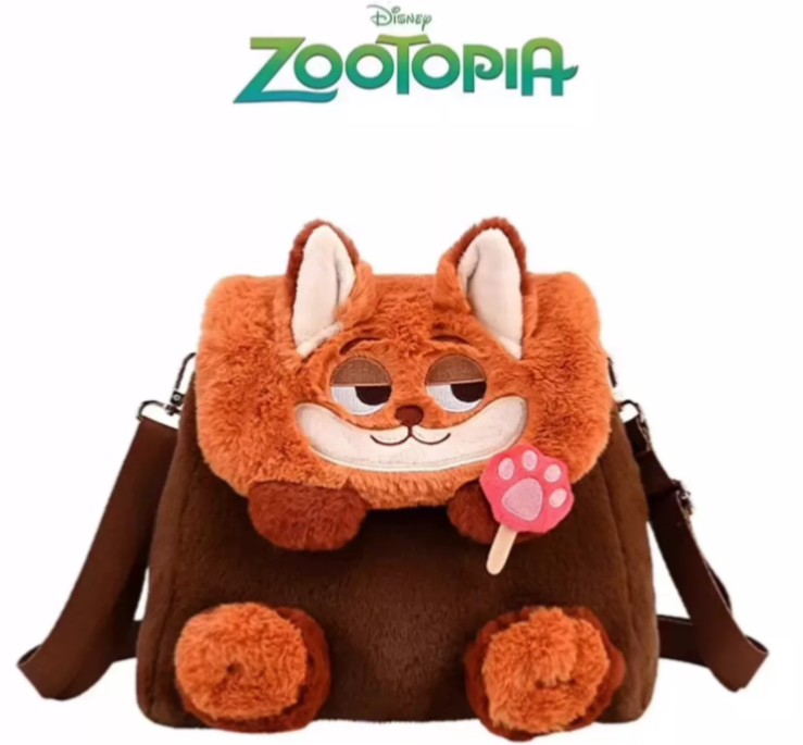 2024 Disney Zootopia Nick Lovely Claw Plush Handbag Shoulder