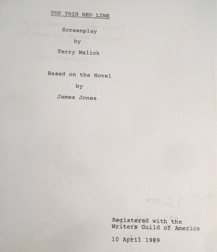 Terrence Malick - Scénario de la ligne rouge mince - Première draft 1989. Très rare - Photo 2 sur 18