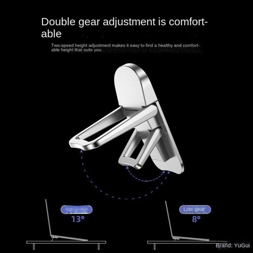 2pcs Mini Foldable Bracket Self-adhesive Laptop Riser Stand for Macbook - Photo 9/12