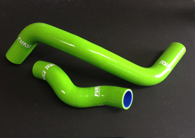Fuku Silicone Radiator Hose kit for Nissan 240sx S13/14 SR20DETT Green snakeskin
