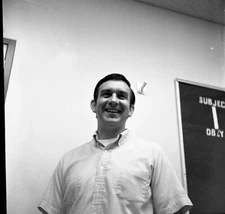 Vintage Negative B&W Med Format 1970's Yearbook Photo Male Men Teacher #151