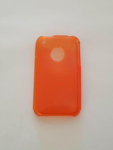 Etui Coque Souple en Silicone Orange iPhone 3G  iPhone 3GS - Picture 1 of 3