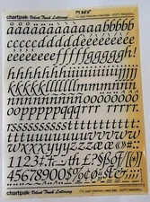 Chartpak Velvet Touch Lettering ITC Zapf Chancery Med. Italic 60pt/M40160L Black