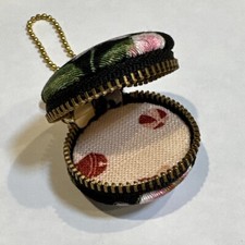 Small Jewelry Travel Case w/ Zipper  Padded Interior For Single Ring / Earrings