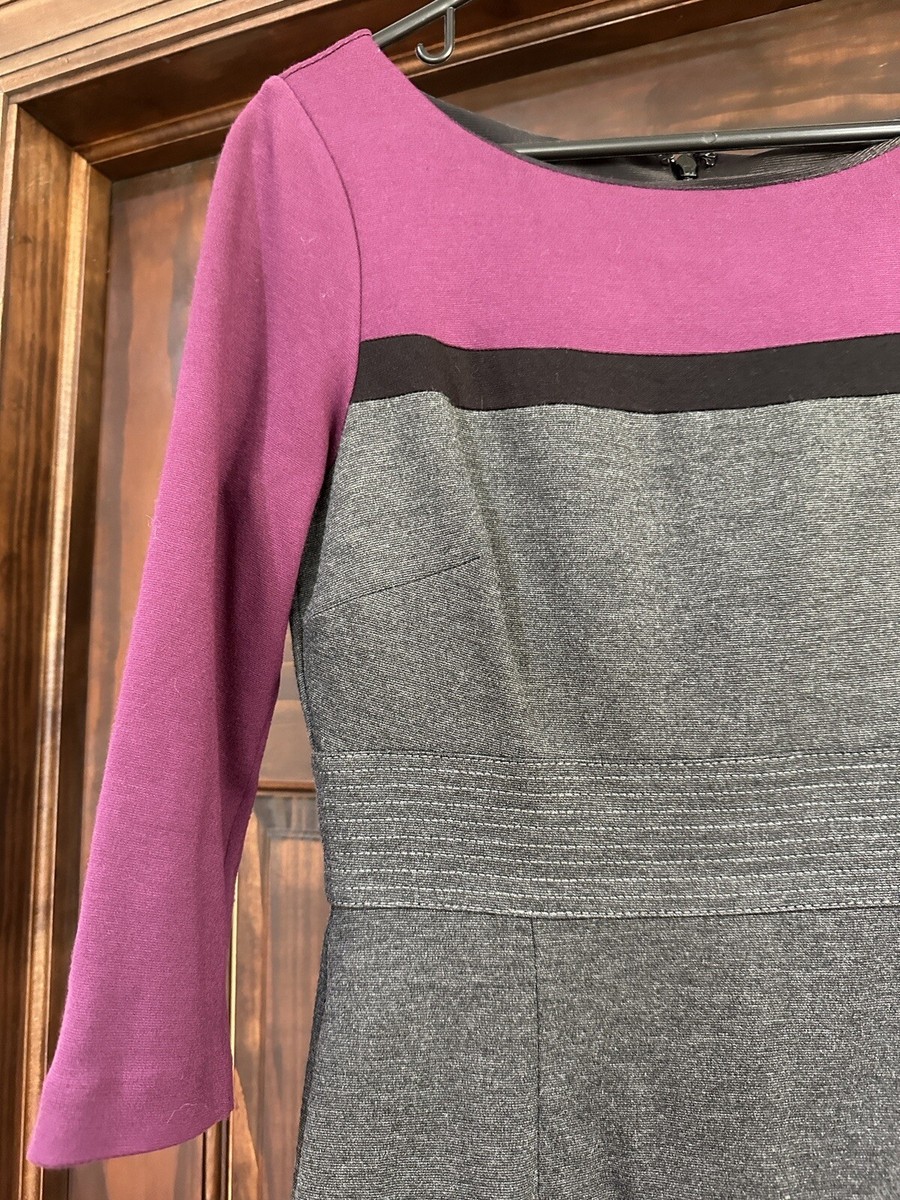 White House Black market fall dress Maroon gray sleeves Size 2 #174 | eBay White House Black market fall dress Maroon gray sleeves Size 2 #174 | eBay