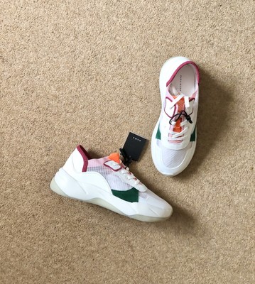 zara white mesh chunky trainers