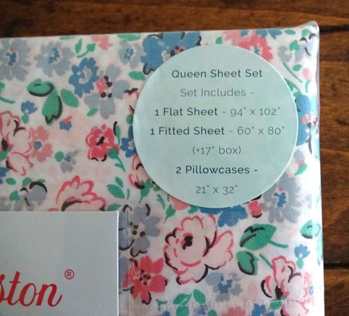 CATH KIDSTON London Clifton Mews CORNFLOWER Cottage FLORAL QUEEN XDP SHEET SET - Picture 5 of 5