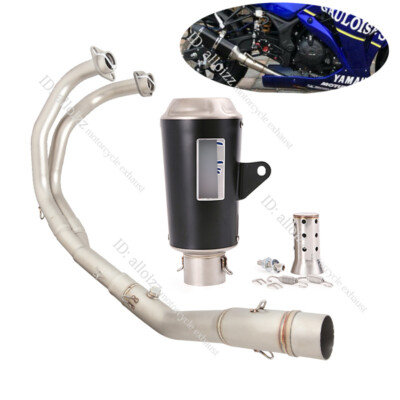 For Yamaha YZF R3 MT-03 2015-2025 Full System Black Muffler Exhaust Header Pipe