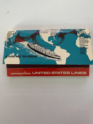 ''United State Lines''  Vintage Streichholtbriefchen