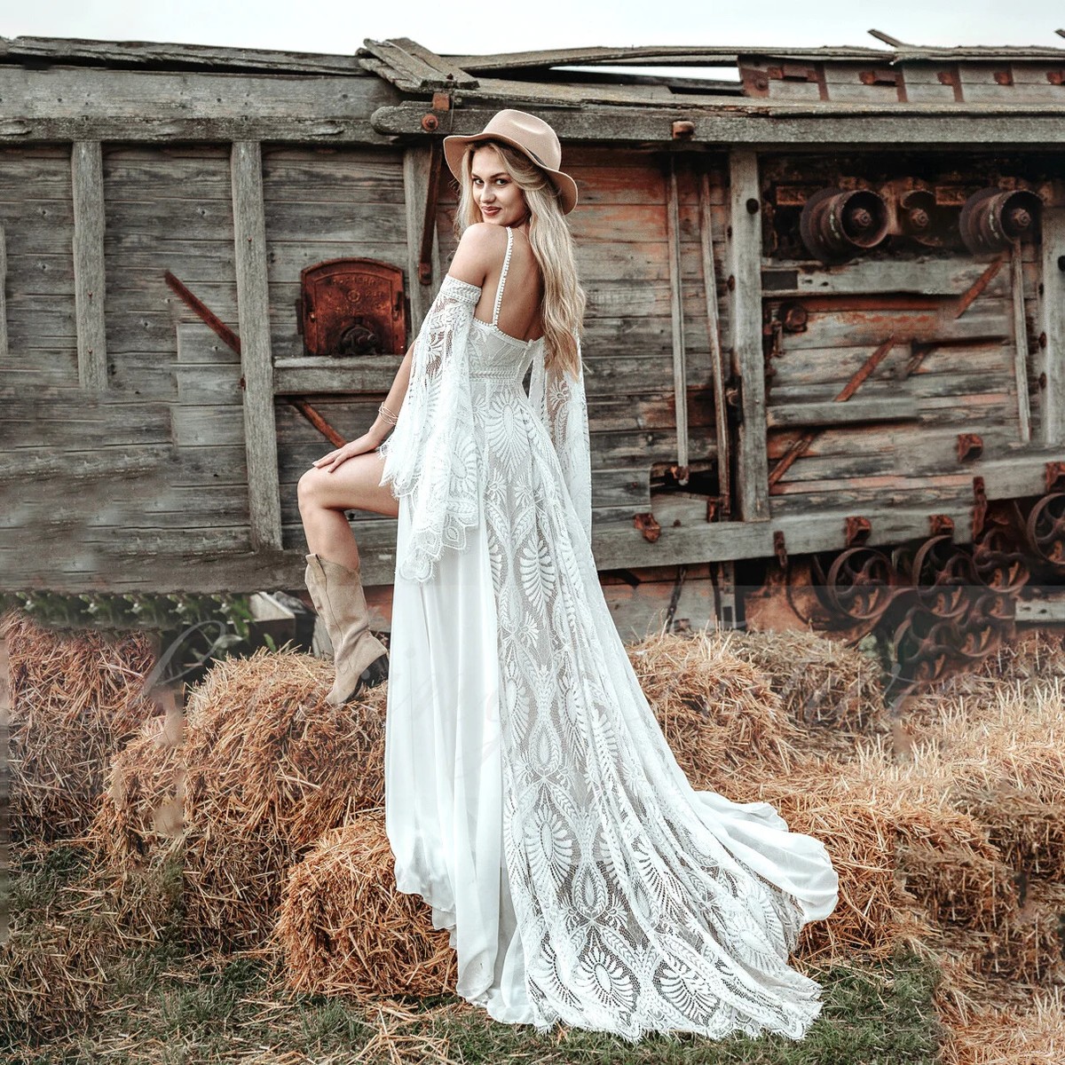 ★送料★BAU by Bride And You★HARLEY lace flared long dress ☆【BAU by Bride And You】☆HARLEY lace flared long dres.s☆