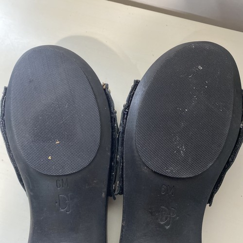DONALD J PLINER Slide Clog Black Wood Sandals Knotted Slip On Sz 6 M Italy - Picture 7 of 9