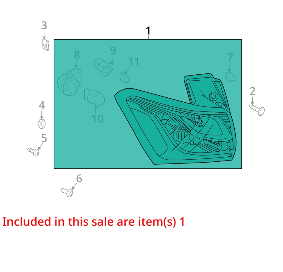 Задний фонарь CHEVROLET EQUINOX на четверть панели установлен справа 84769836 18 21 - Изображение 3 из 4