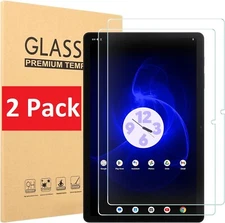 (2 Pack) For T-Mobile Revvl Tab 5G Screen Protector Tempered Glass Case Friendly