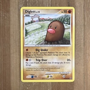 Diglett - 72/127 - Common LP English Pokemon Platinum