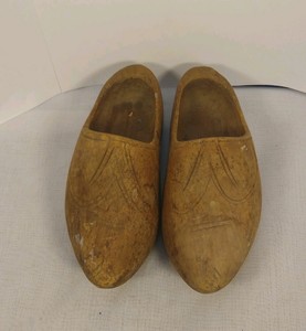 antique wooden clogs
