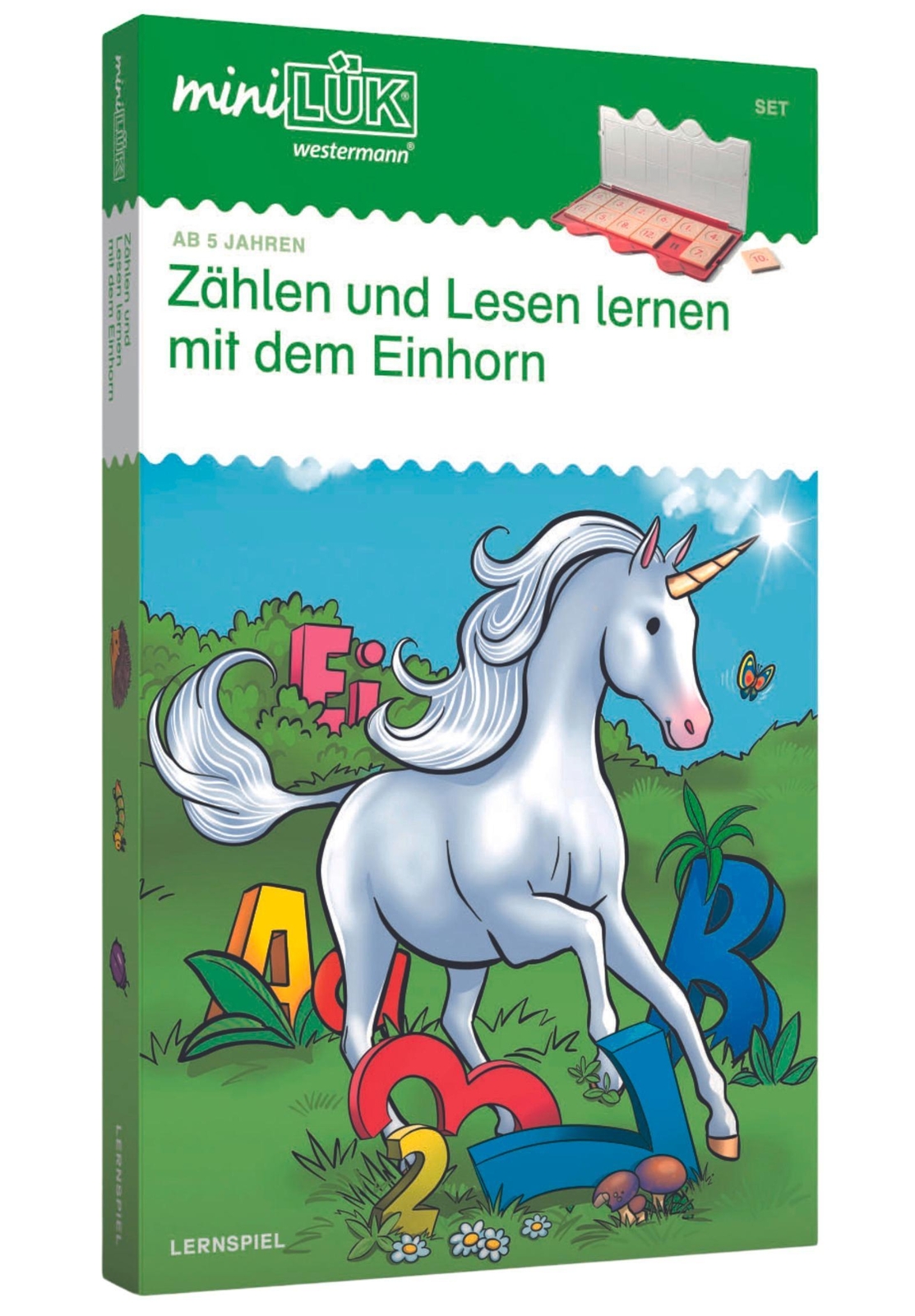 Thumbnail - Minilük-set. Zählen Und Lesen Lernen Mit Dem Einhorn Ab 5 Jahren,