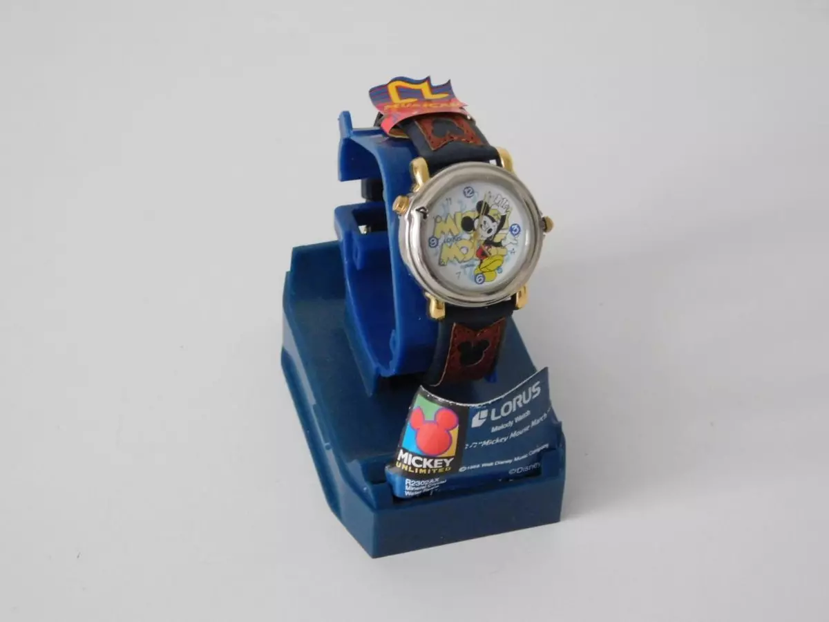 Vintage Mickey Mouse Lorus Musical Watch Original Package Disney