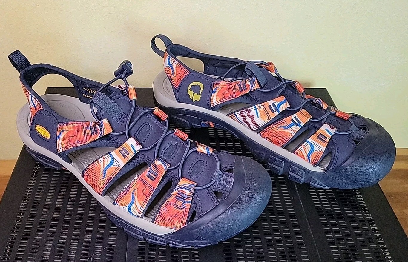 Keen Newport Retro 1026348 Sandali da Escursionismo Uomo Groovy Arancione Blu Impermeabili