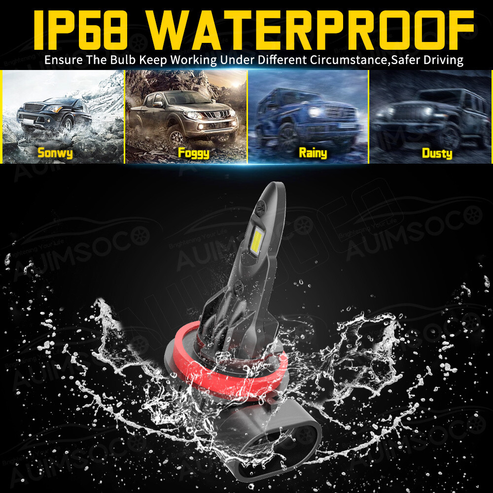 For Aston Martin V12 Vantage Base 6.0L 2010-2017 H9 H11 LED Headlight Hi/Lo Bulb