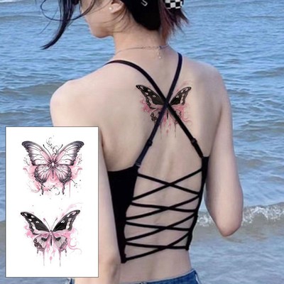Jedding Bunte Schmetterling Tattoo-Aufkleber Advanced New Vivid Realism L8 M6S8