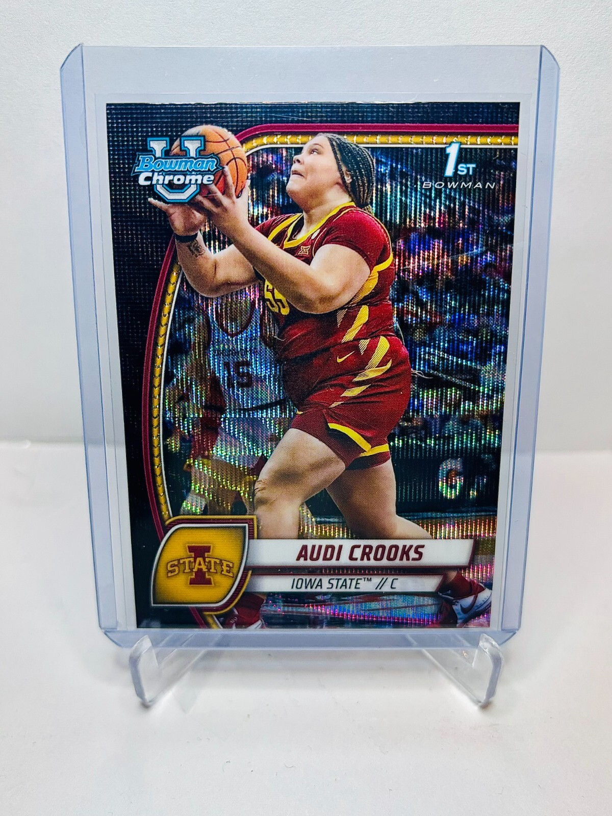 2024-25 Bowman Chrome U 1st AUDI CROOKS Black Wave Refractor #9 ISU