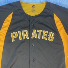 Dynasty Series MLB Pittsburgh Pirates Jersey Black Yellow Size Large 42-44