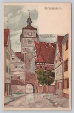 Postcard Rothenburg Weisser Turm By K Mutter